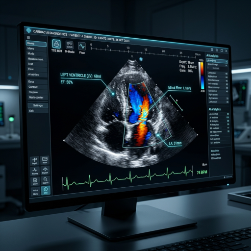AI-powered echocardiogram interpretation example