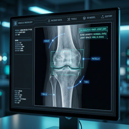 AI-powered knee X-ray interpretation example
