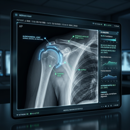 AI-powered shoulder X-ray interpretation example