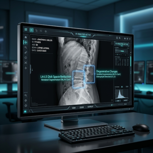 AI-powered spine X-ray interpretation example