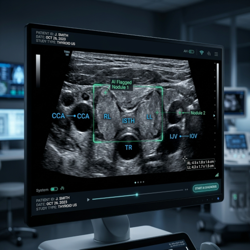 AI-powered thyroid ultrasound interpretation example